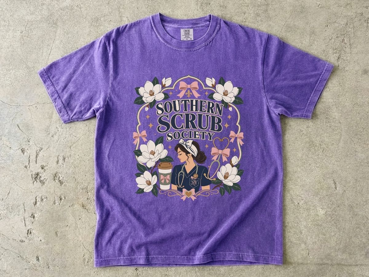 Southern Scrub Society Shirt | Southern Nurse Gift Tee