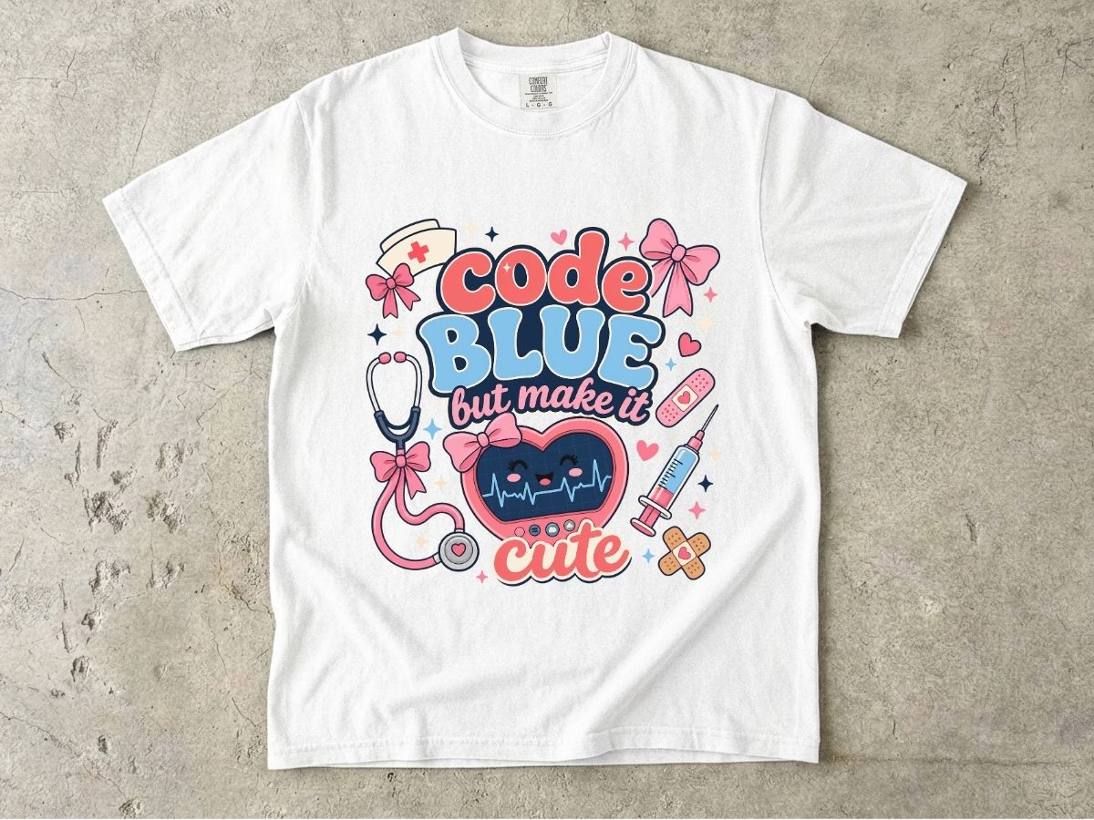 Code Blue But Make It Cute Shirt | Cute Nurse Gift Tee