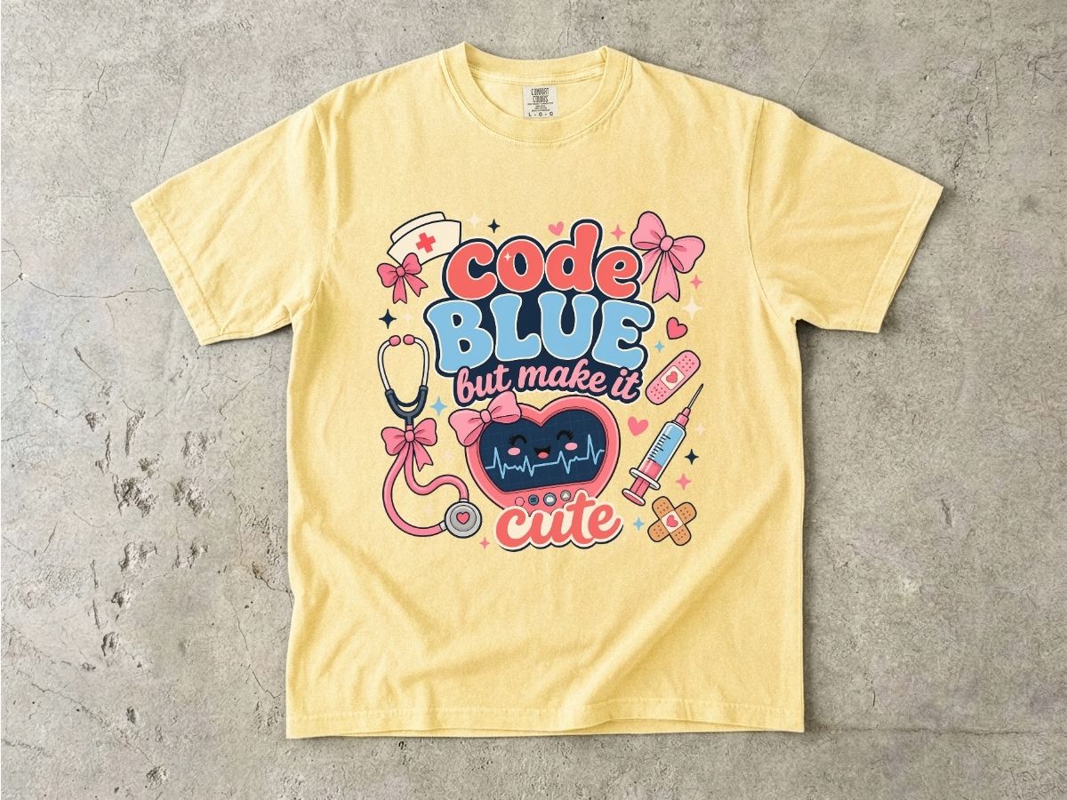 Code Blue But Make It Cute Shirt | Cute Nurse Gift Tee