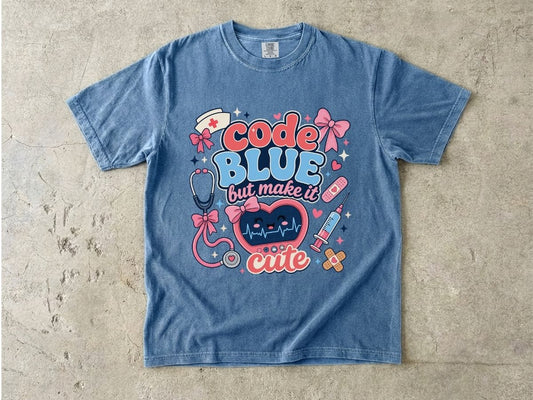 Code Blue But Make It Cute Shirt | Cute Nurse Gift Tee