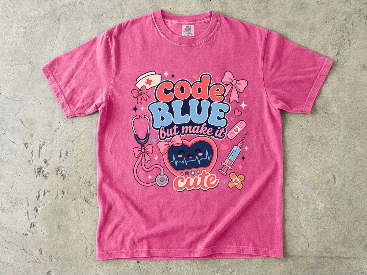 Code Blue But Make It Cute Shirt | Cute Nurse Gift Tee