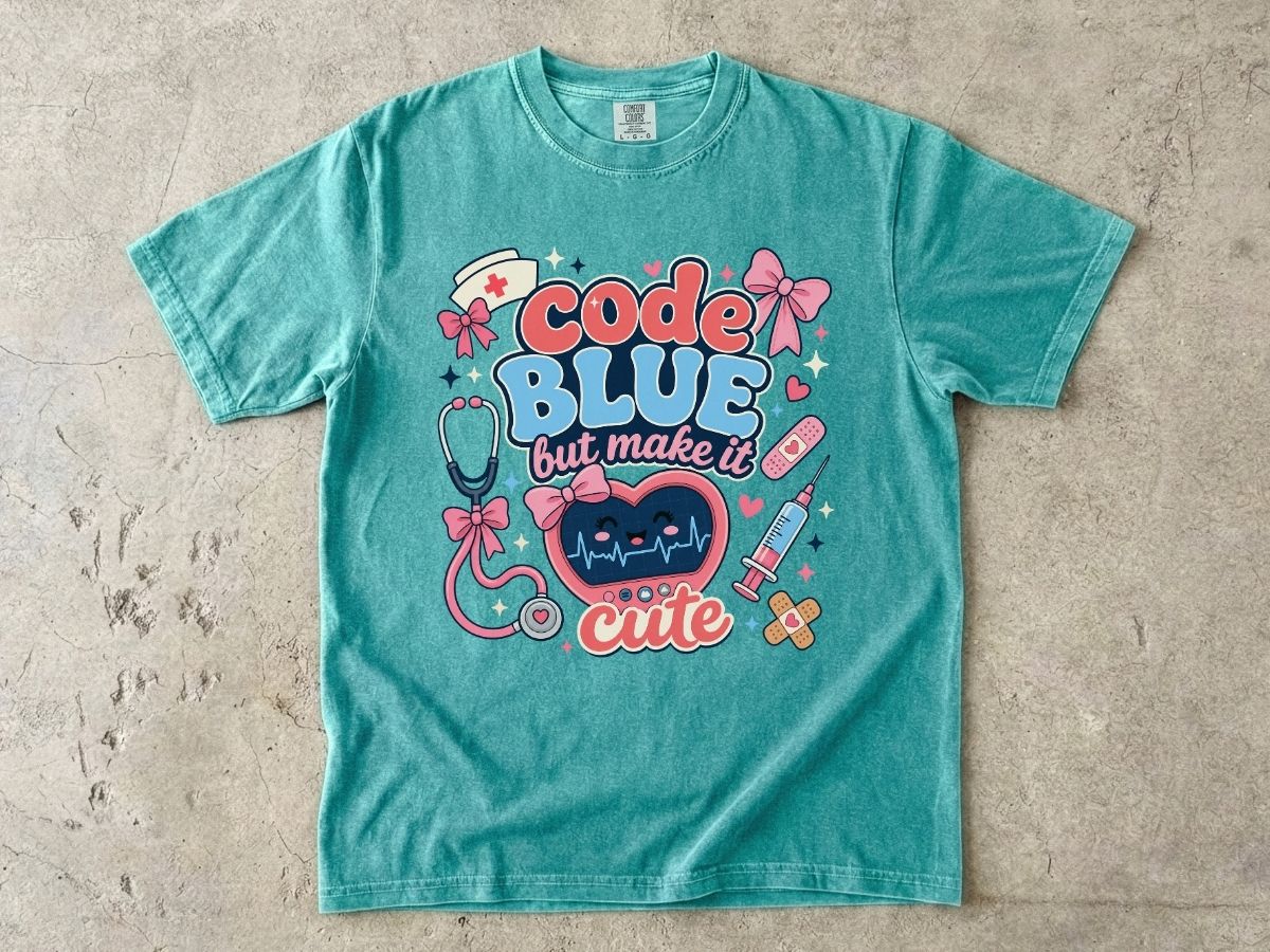 Code Blue But Make It Cute Shirt | Cute Nurse Gift Tee