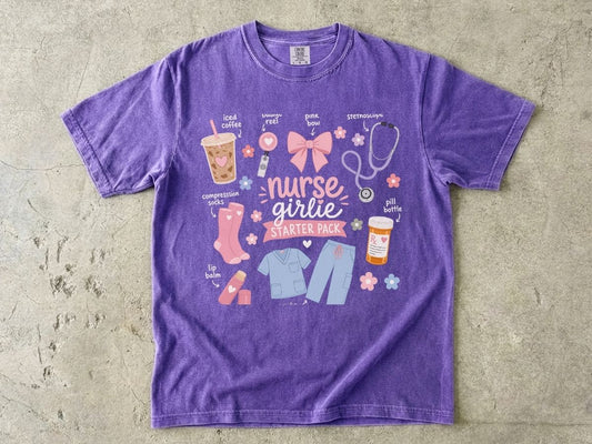 Nurse Girlie Starter Pack Shirt | Trendy Nurse Gift Tee