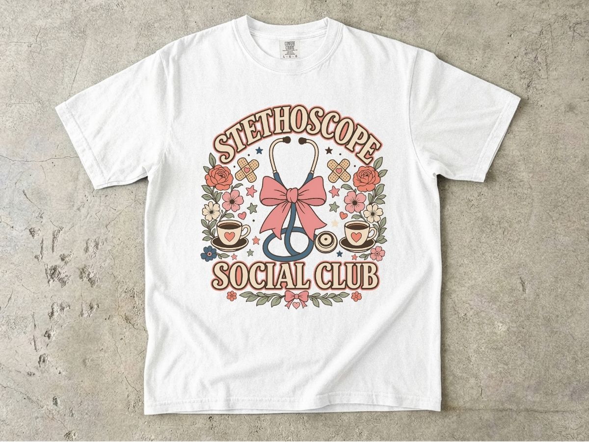 Stethoscope Social Club Shirt | Cute Nurse Gift Tee