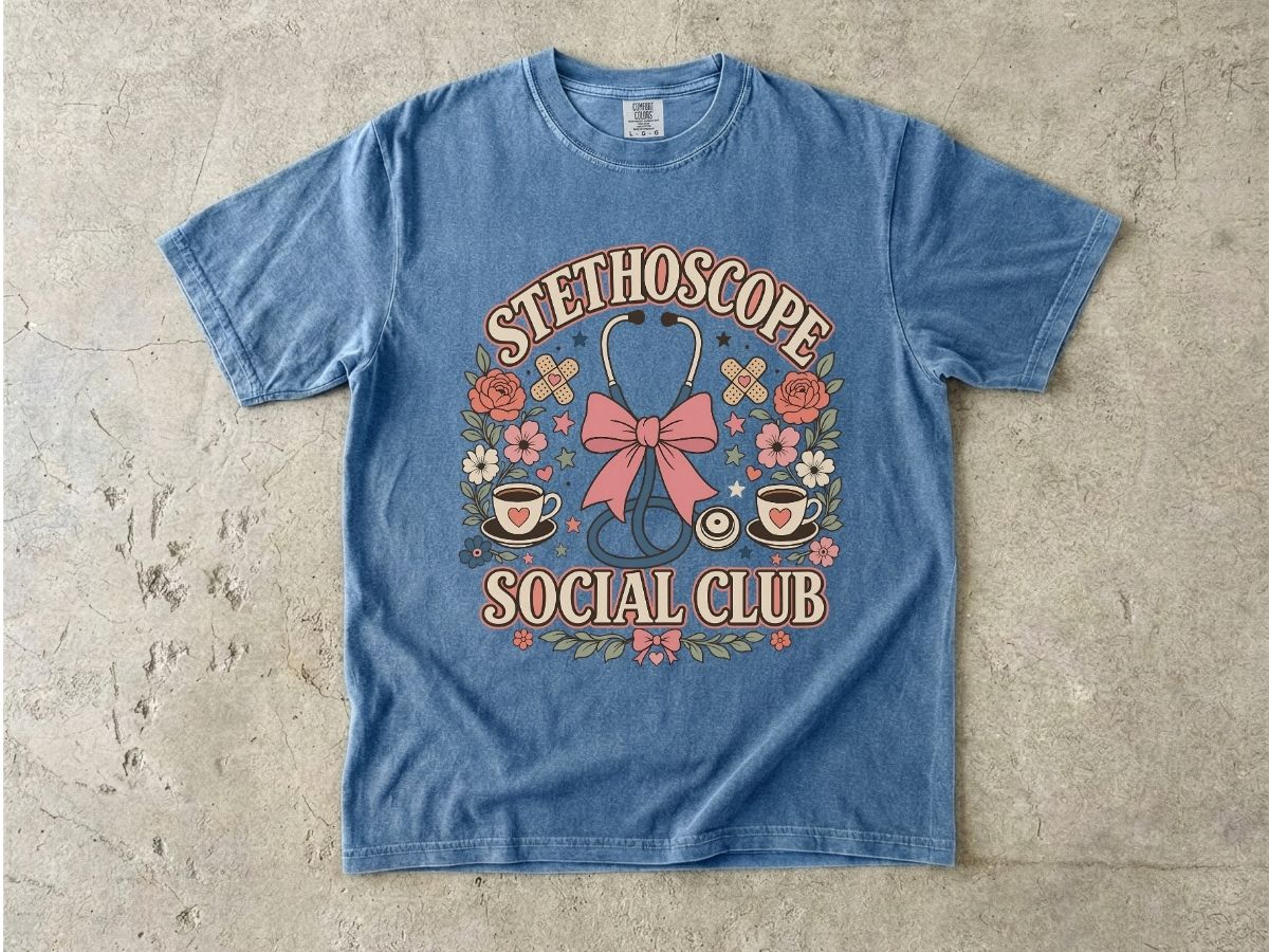 Stethoscope Social Club Shirt | Cute Nurse Gift Tee