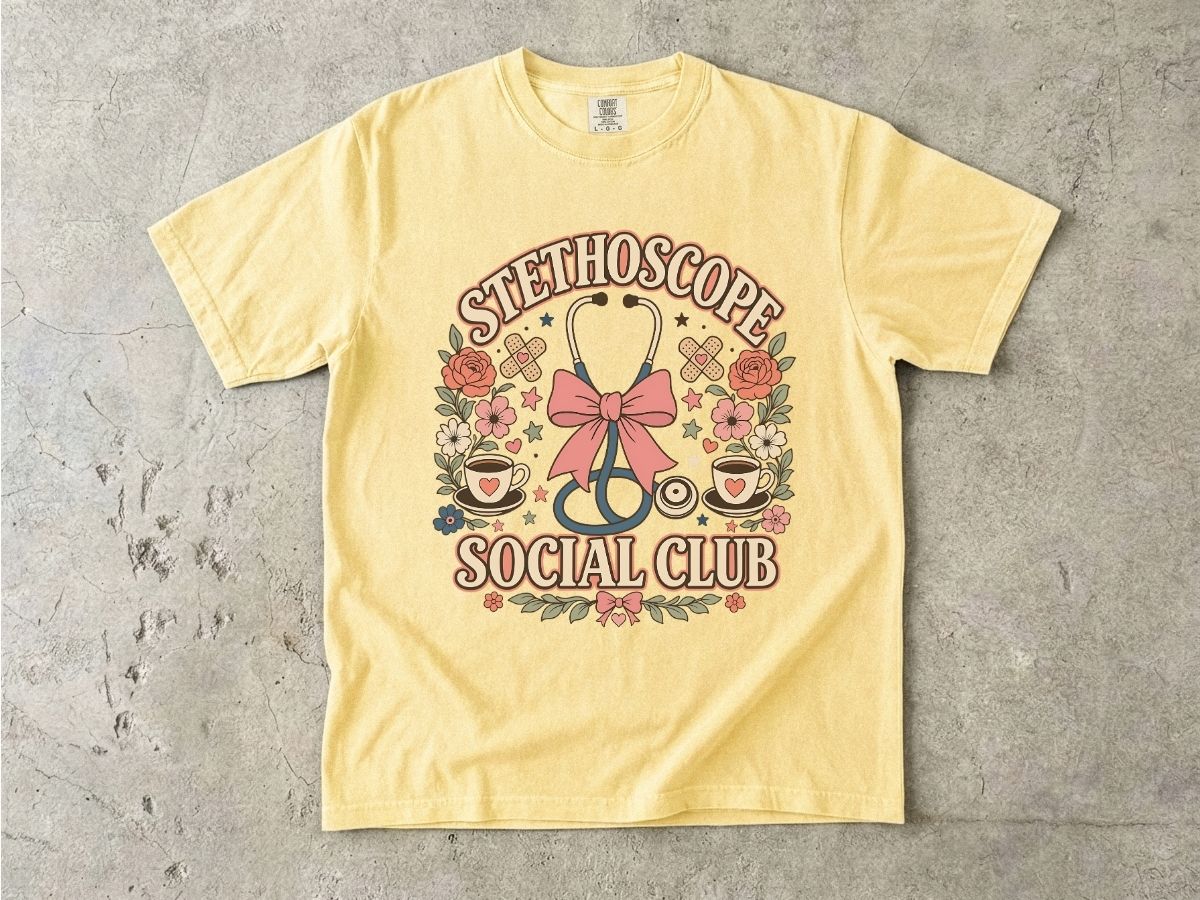 Stethoscope Social Club Shirt | Cute Nurse Gift Tee