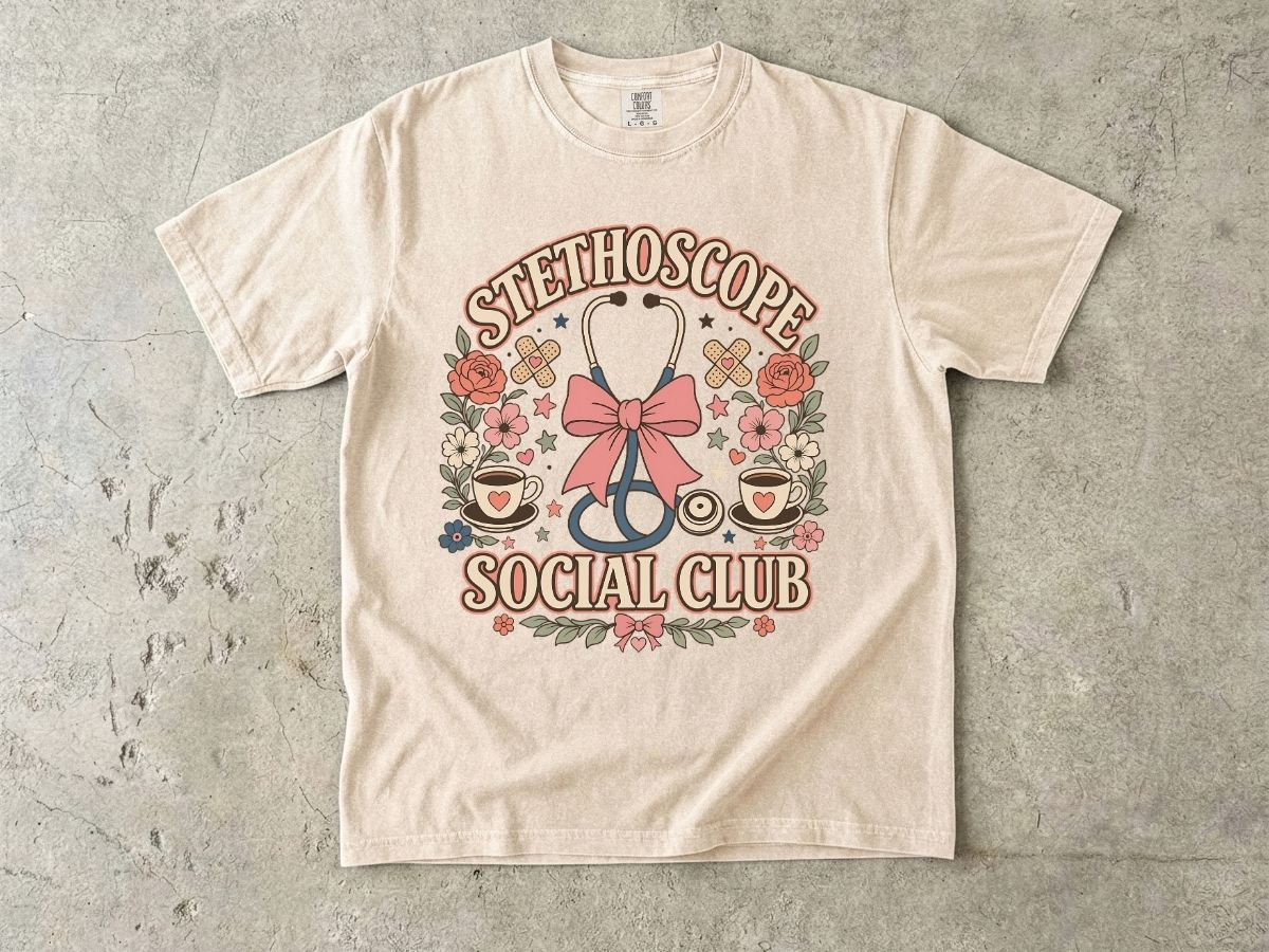 Stethoscope Social Club Shirt | Cute Nurse Gift Tee