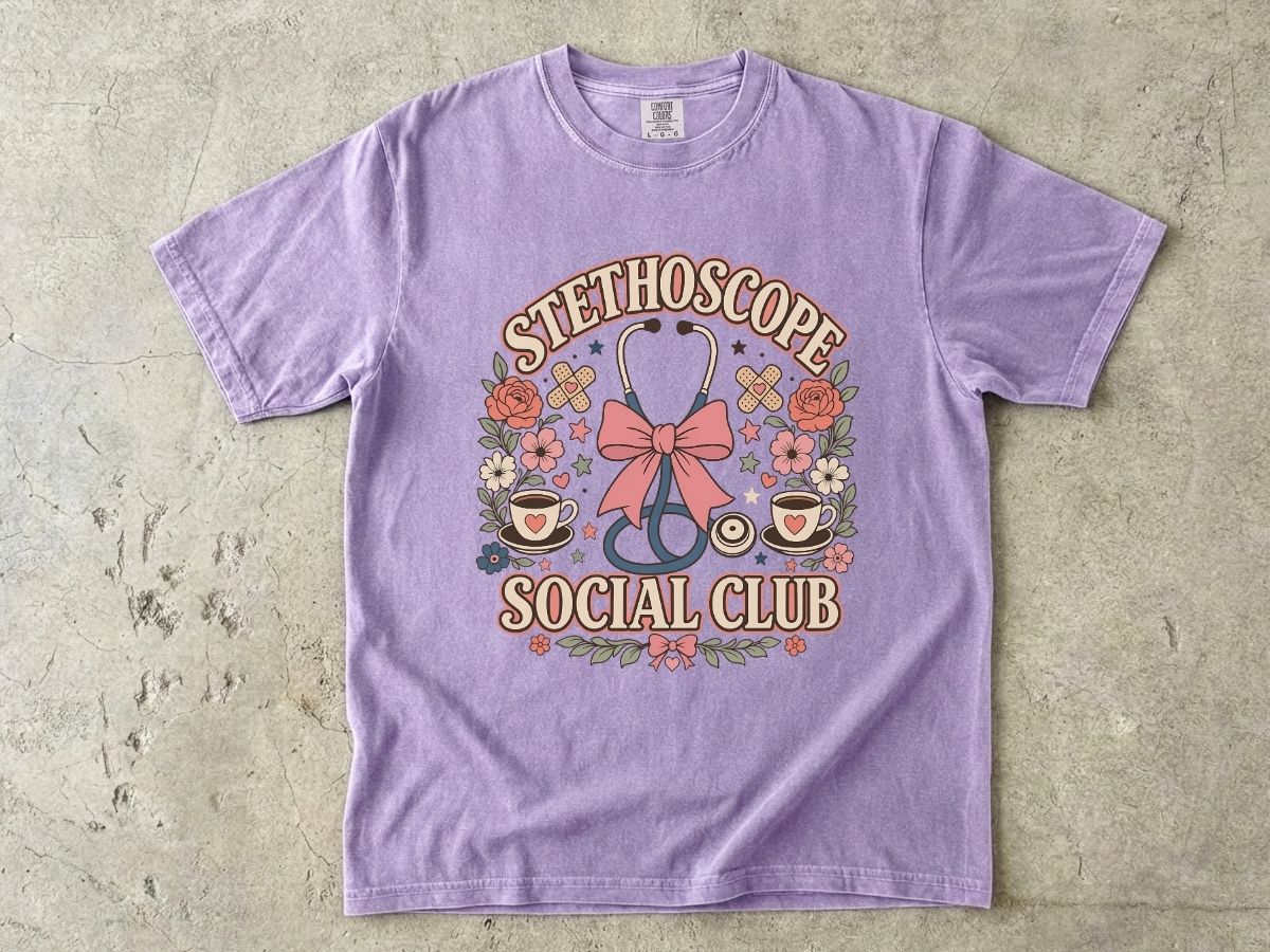 Stethoscope Social Club Shirt | Cute Nurse Gift Tee