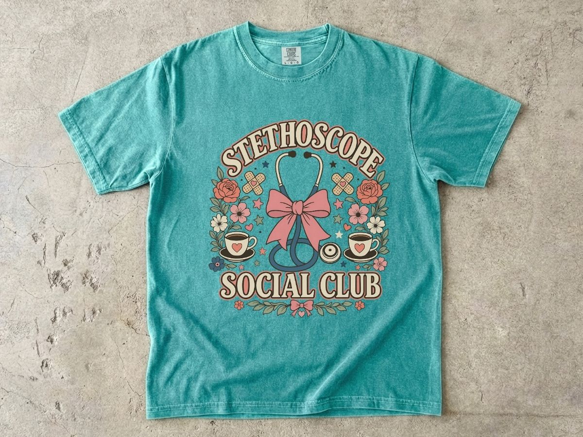 Stethoscope Social Club Shirt | Cute Nurse Gift Tee