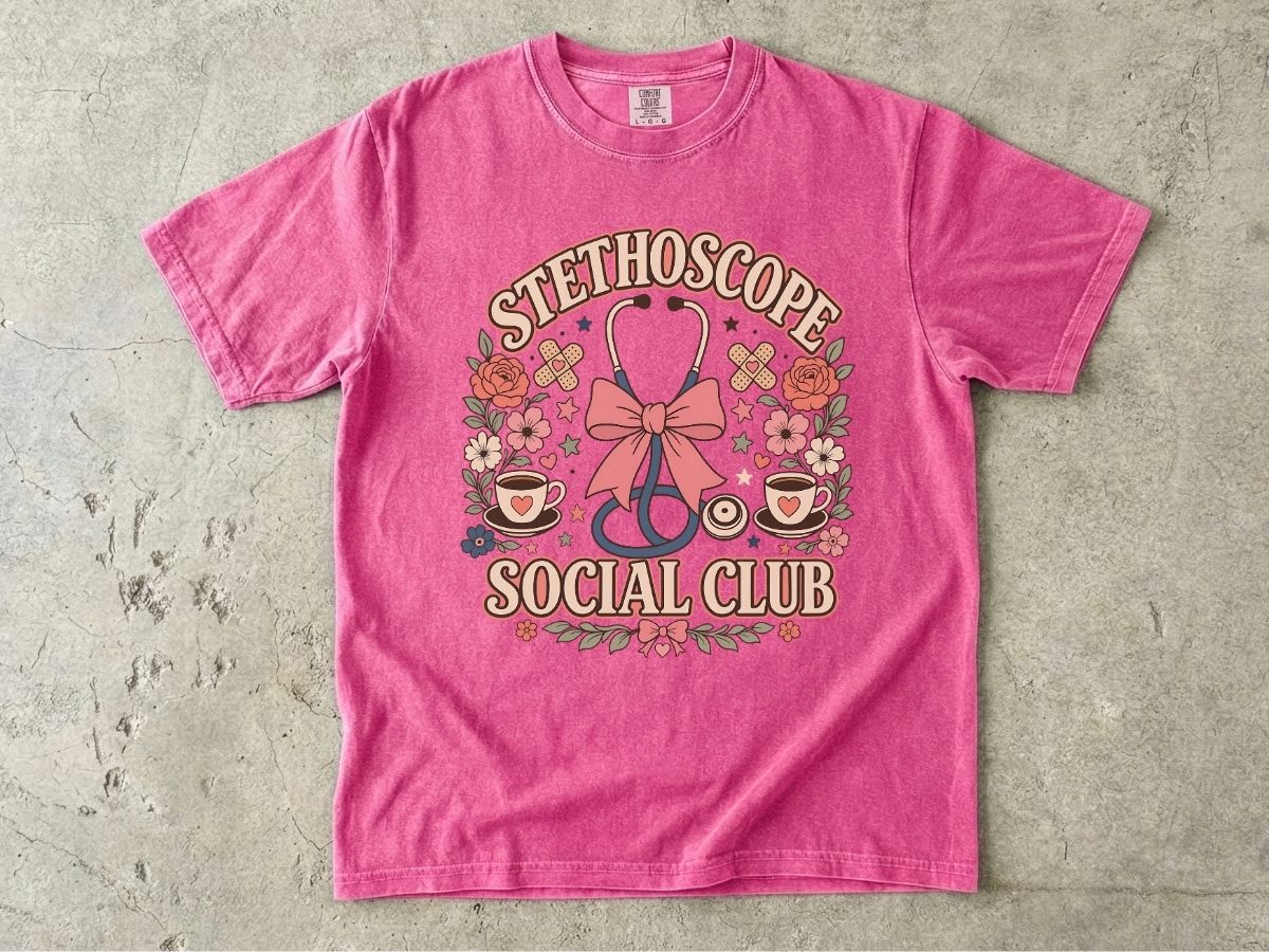Stethoscope Social Club Shirt | Cute Nurse Gift Tee