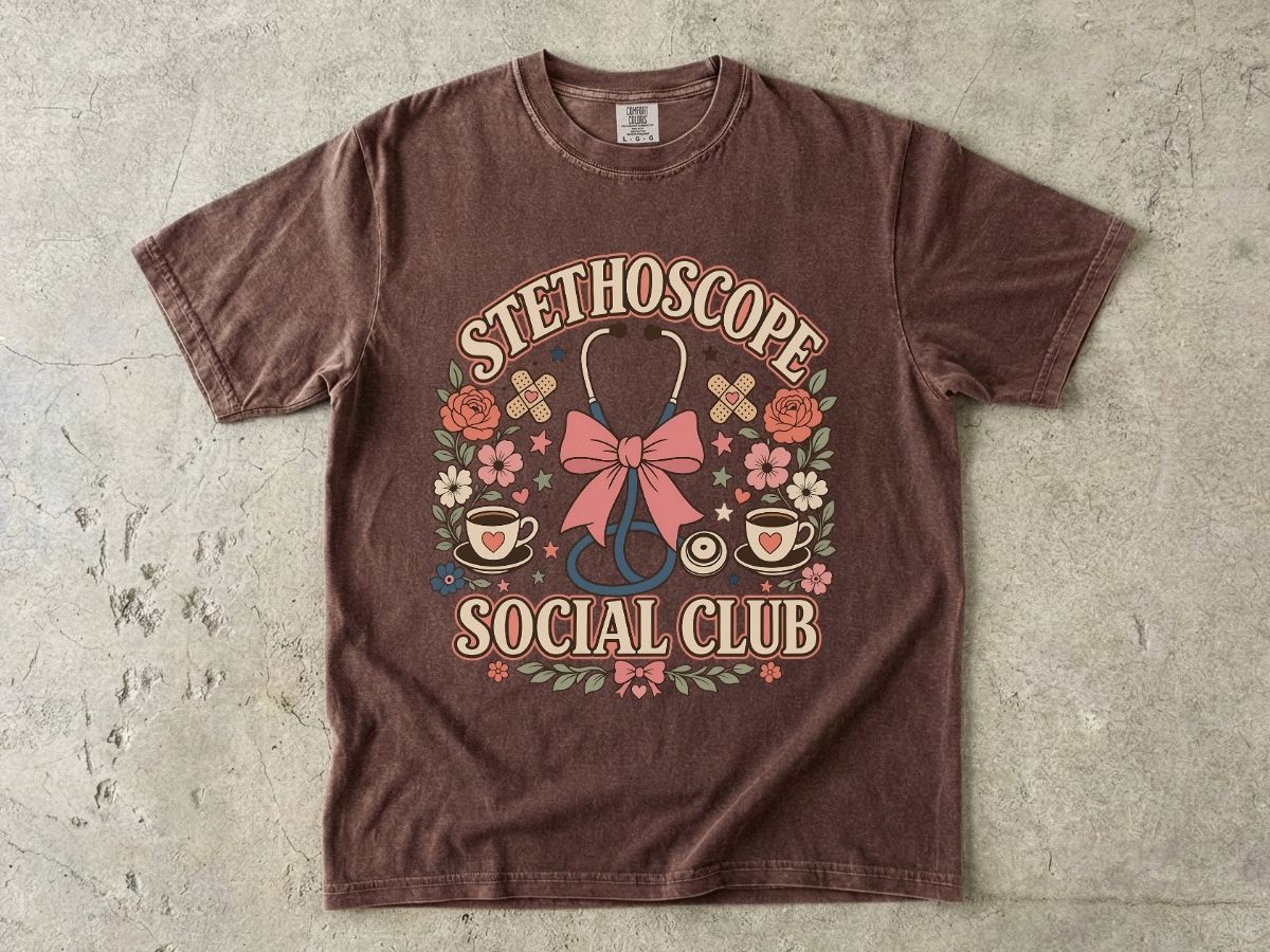 Stethoscope Social Club Shirt | Cute Nurse Gift Tee