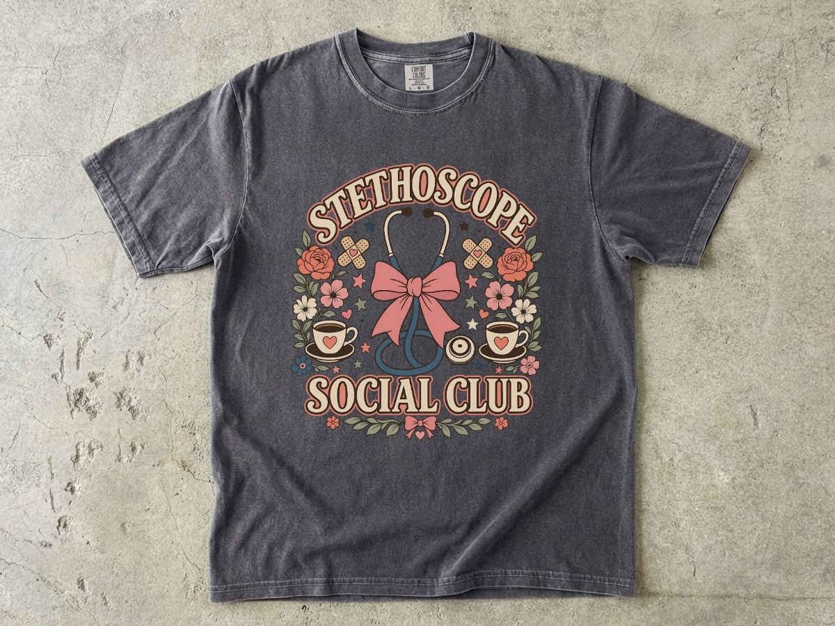Stethoscope Social Club Shirt | Cute Nurse Gift Tee