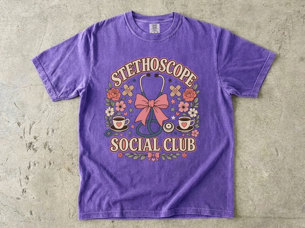 Stethoscope Social Club Shirt | Cute Nurse Gift Tee