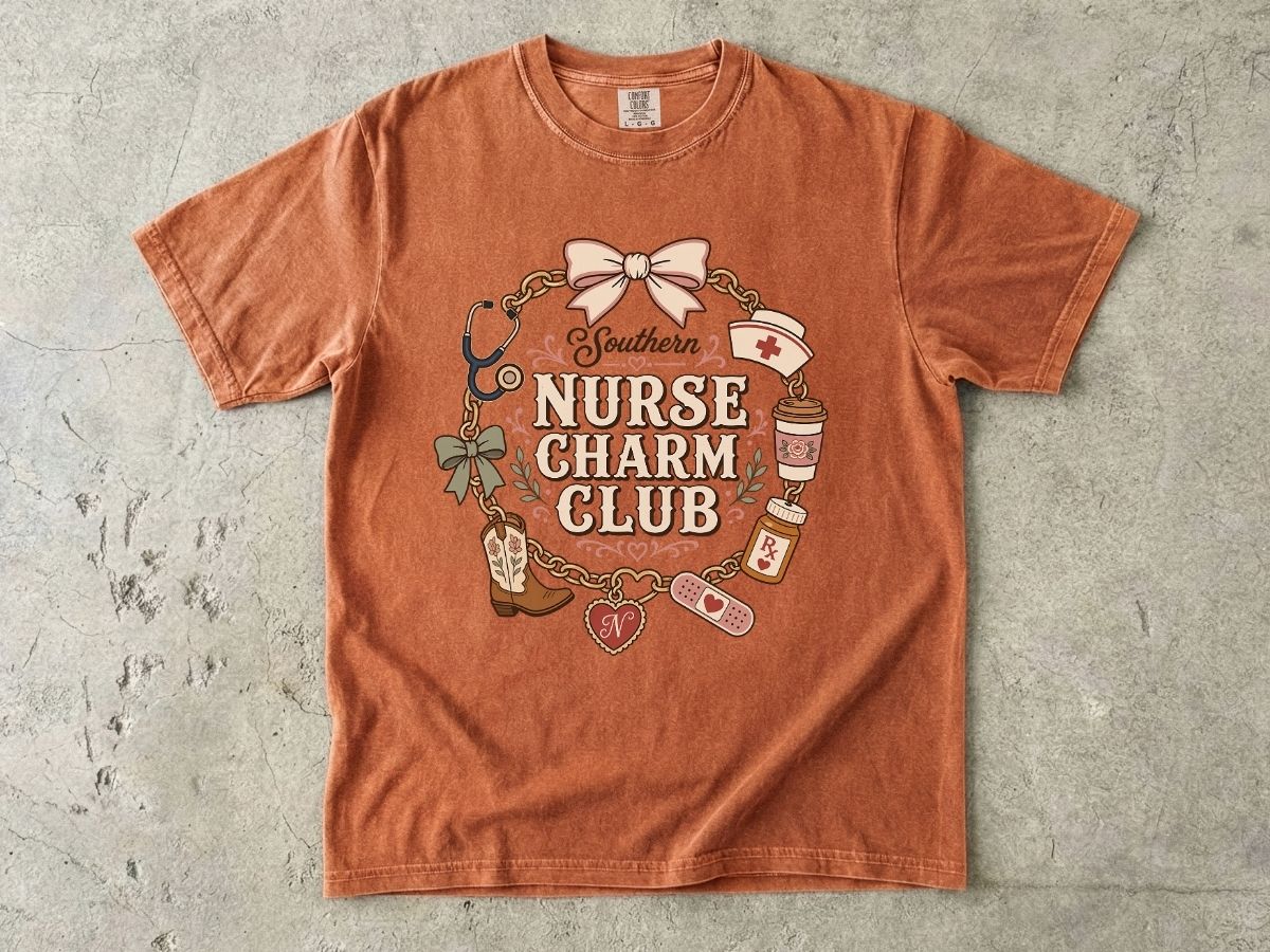 Nurse Charm Club Shirt | Cute RN & Stethoscope Nurse Tee