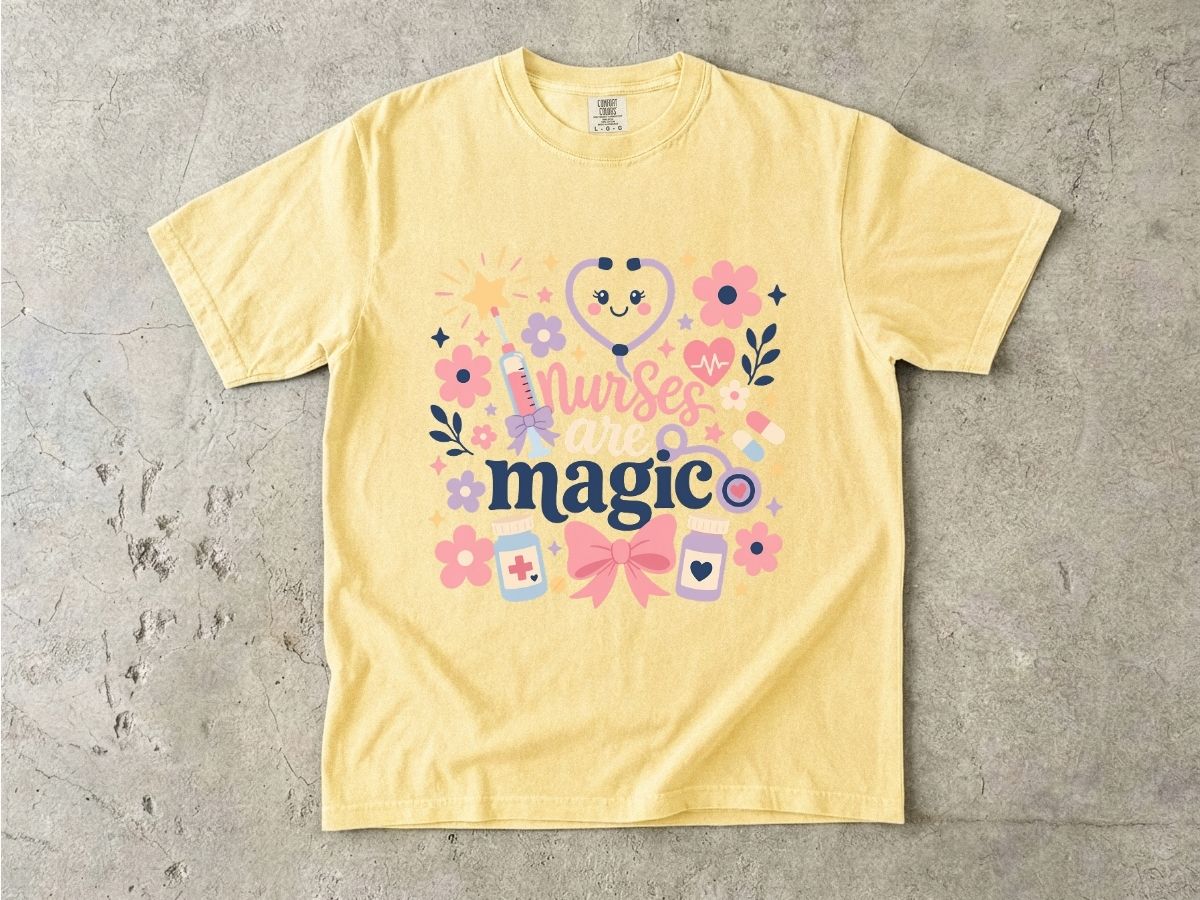 Nurse’s Magic T-Shirt — Cute Floral Nursing Appreciation Tee