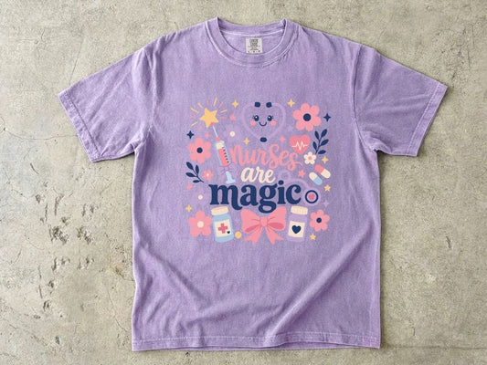 Nurse’s Magic T-Shirt — Cute Floral Nursing Appreciation Tee
