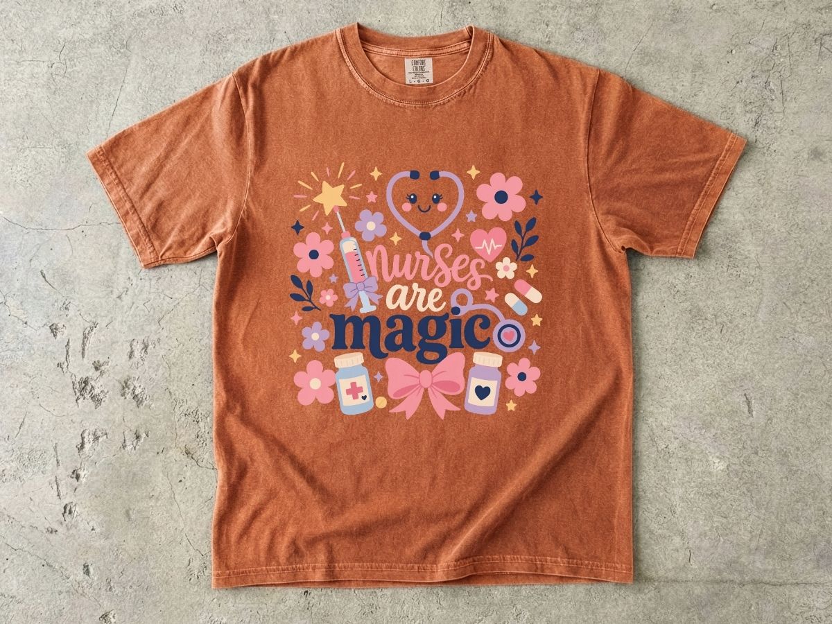 Nurse’s Magic T-Shirt — Cute Floral Nursing Appreciation Tee