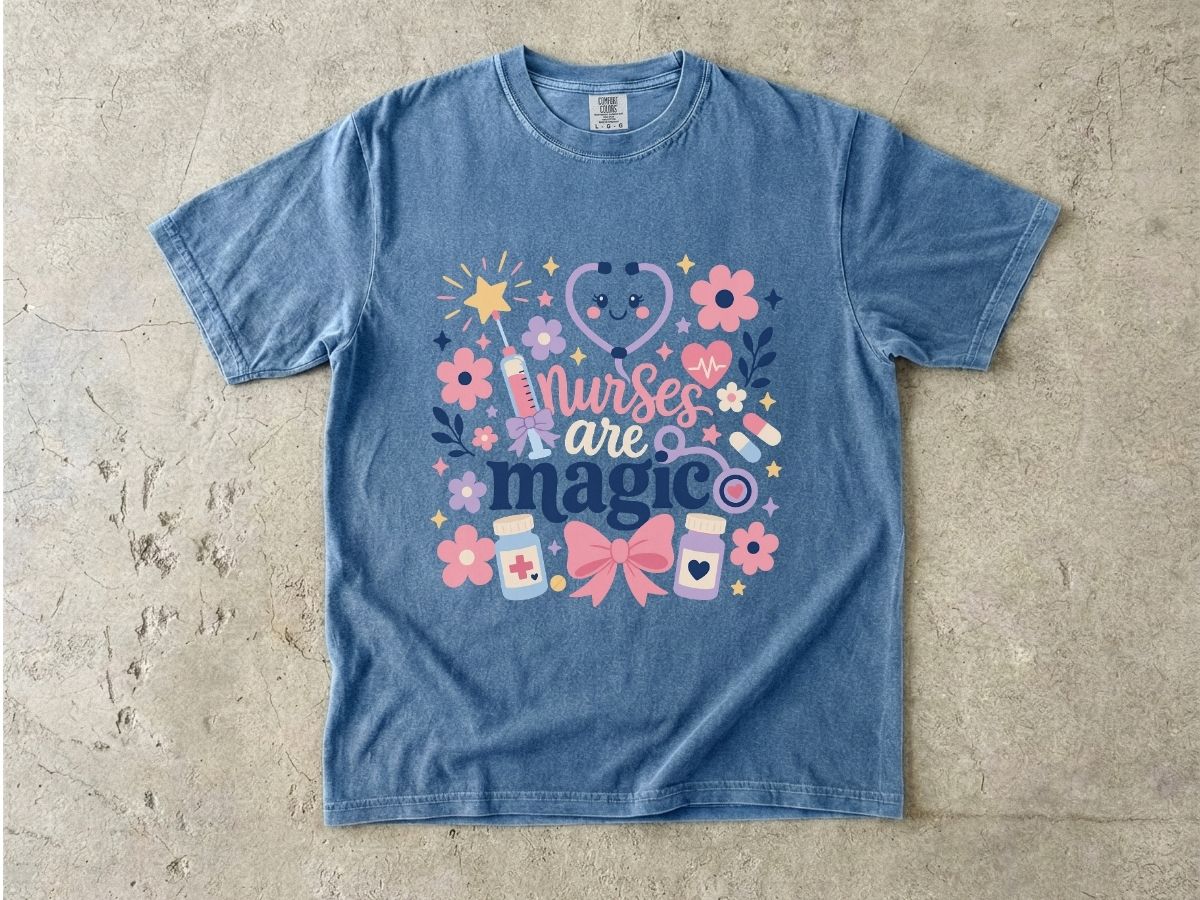 Nurse’s Magic T-Shirt — Cute Floral Nursing Appreciation Tee