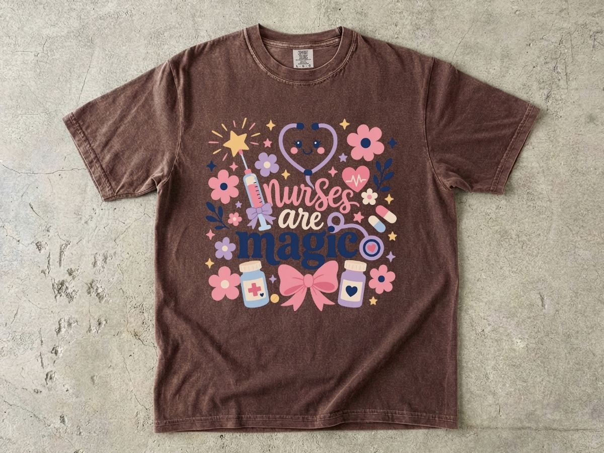Nurse’s Magic T-Shirt — Cute Floral Nursing Appreciation Tee