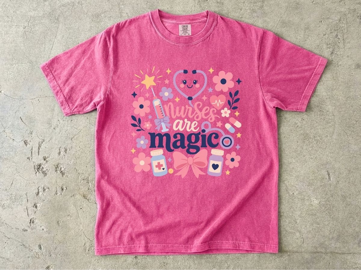 Nurse’s Magic T-Shirt — Cute Floral Nursing Appreciation Tee