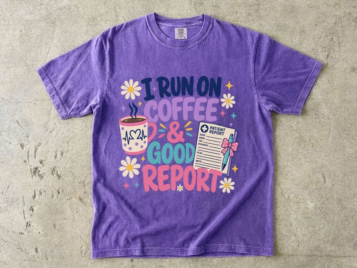 I Run on Coffee & Good Report T-Shirt
