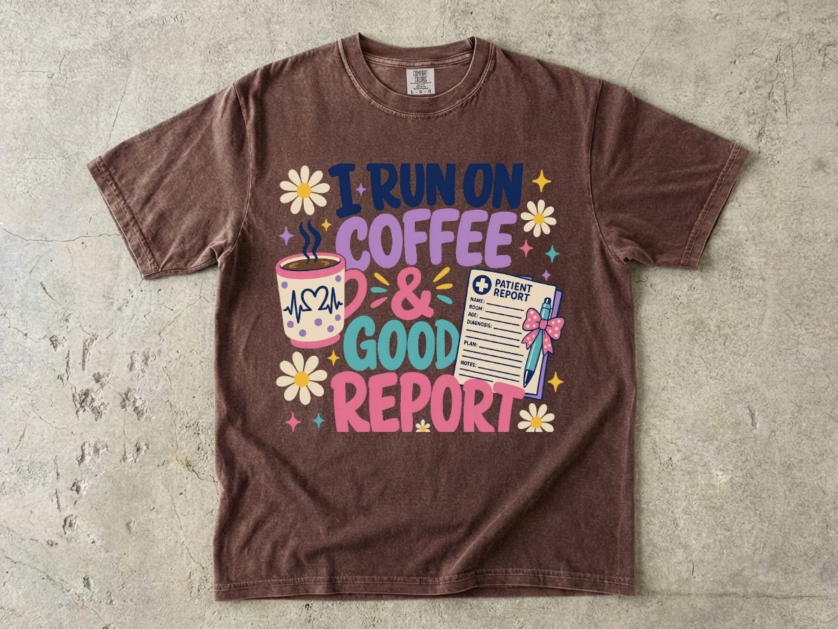 I Run on Coffee & Good Report T-Shirt