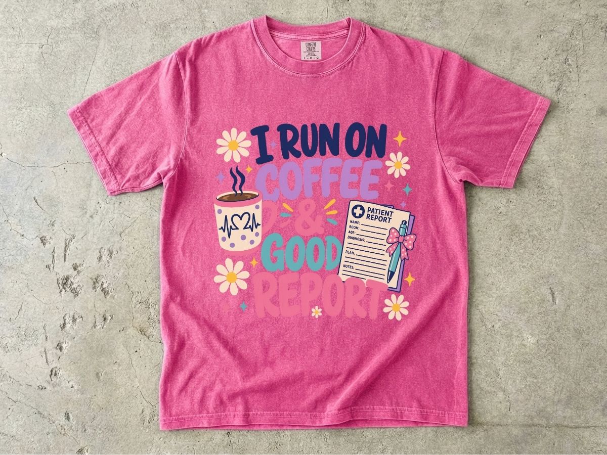 I Run on Coffee & Good Report T-Shirt