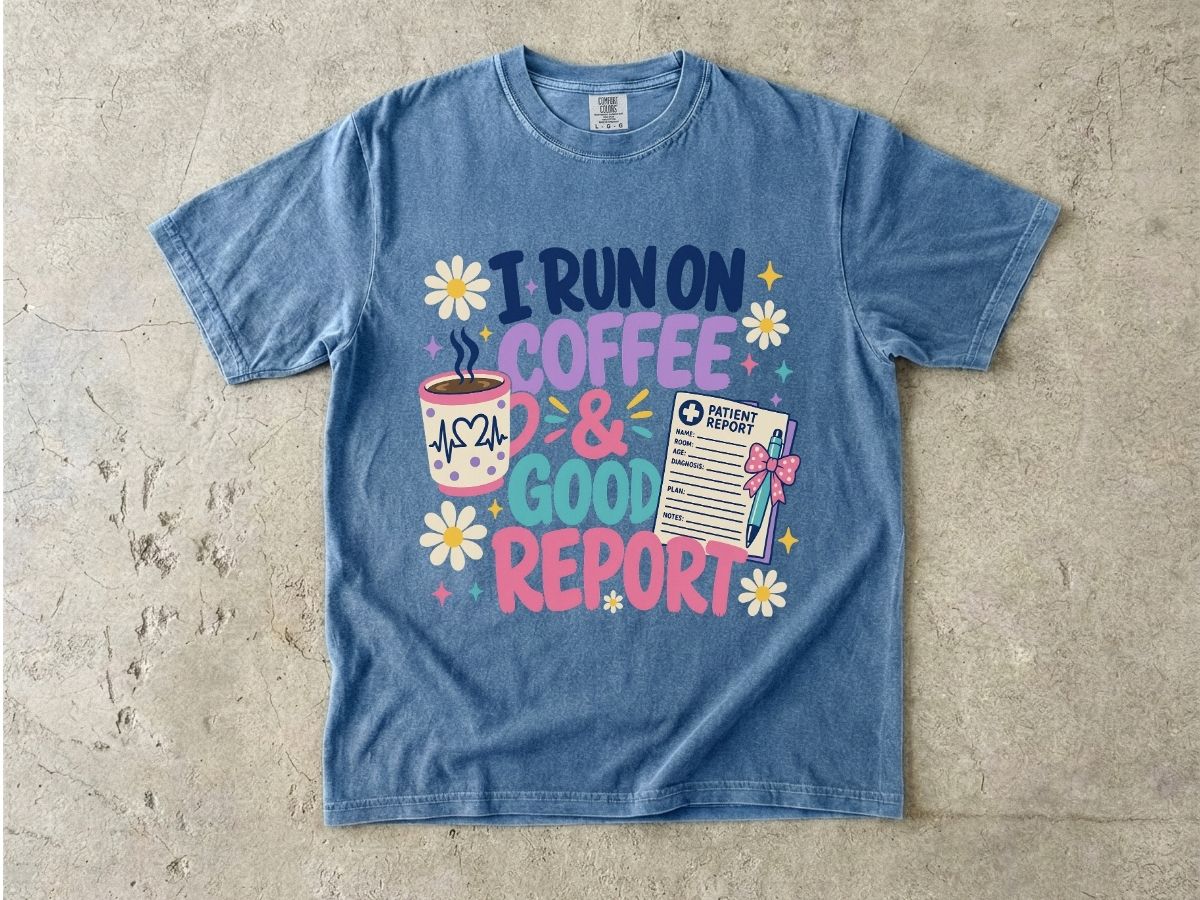 I Run on Coffee & Good Report T-Shirt