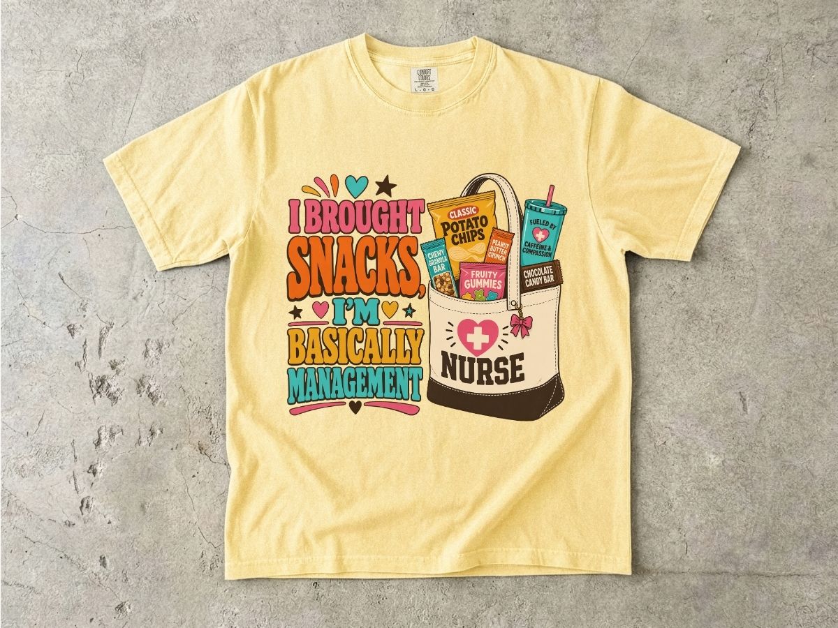 I Brought Snacks Nurse Shirt | Funny RN & Nurse Humor Tee