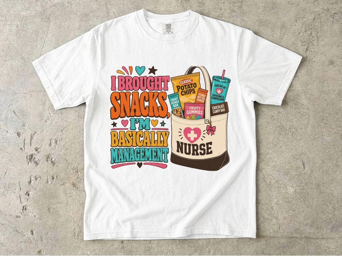 I Brought Snacks Nurse Shirt | Funny RN & Nurse Humor Tee