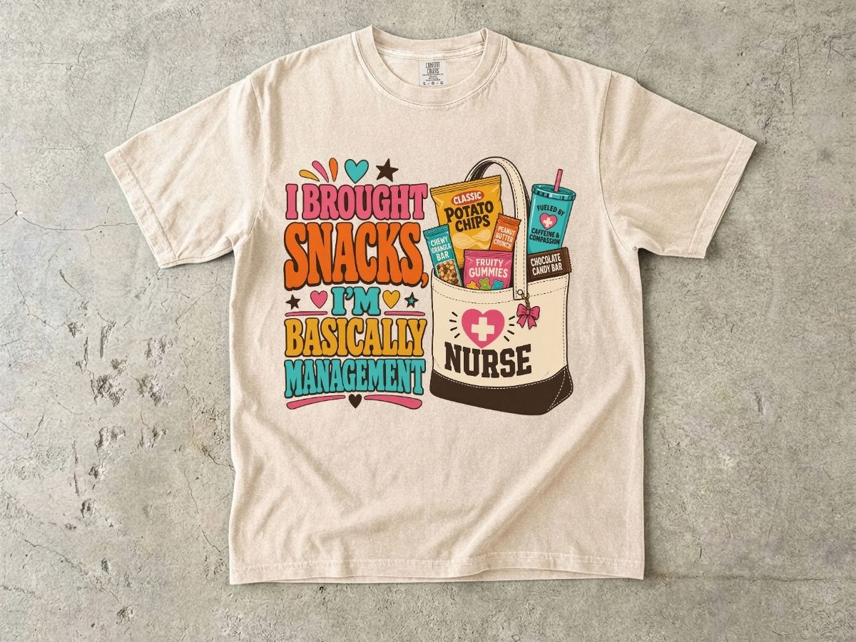I Brought Snacks Nurse Shirt | Funny RN & Nurse Humor Tee