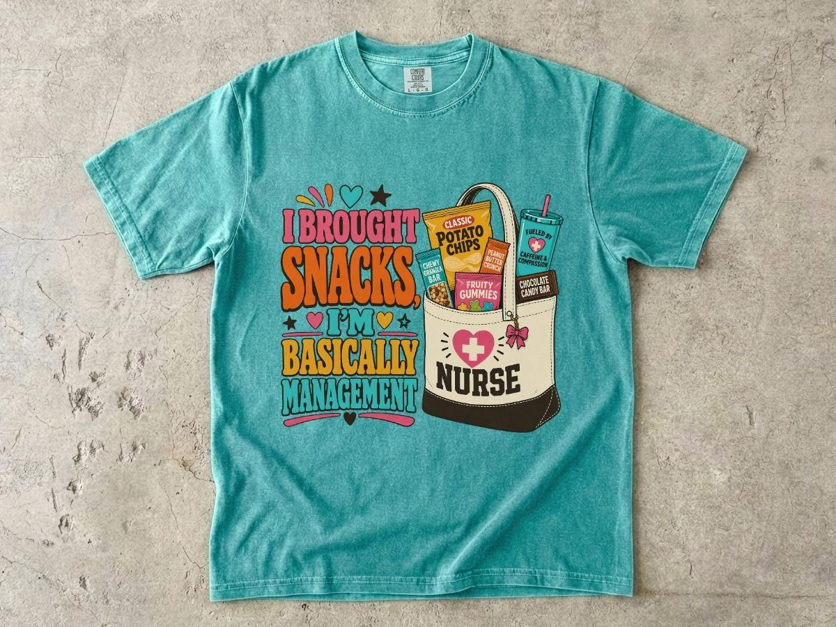 I Brought Snacks Nurse Shirt | Funny RN & Nurse Humor Tee
