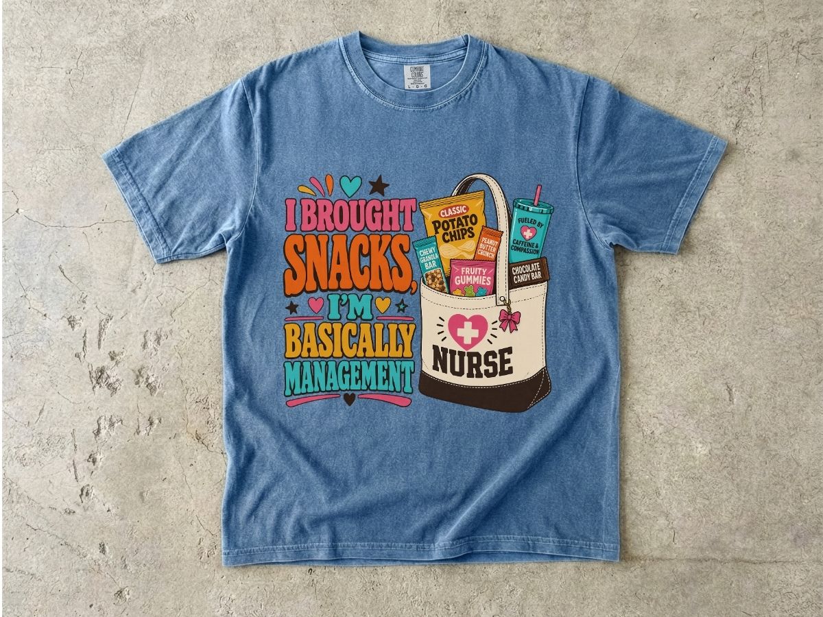I Brought Snacks Nurse Shirt | Funny RN & Nurse Humor Tee