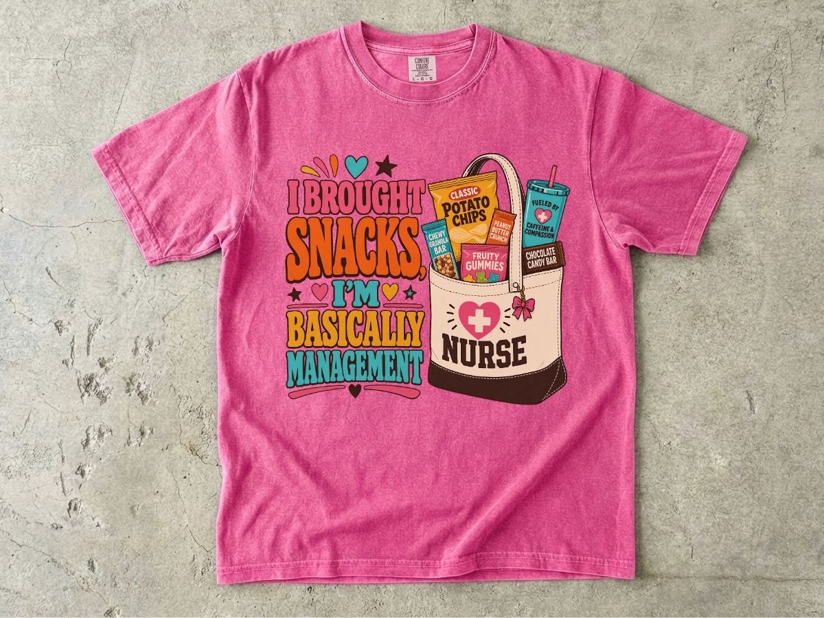 I Brought Snacks Nurse Shirt | Funny RN & Nurse Humor Tee