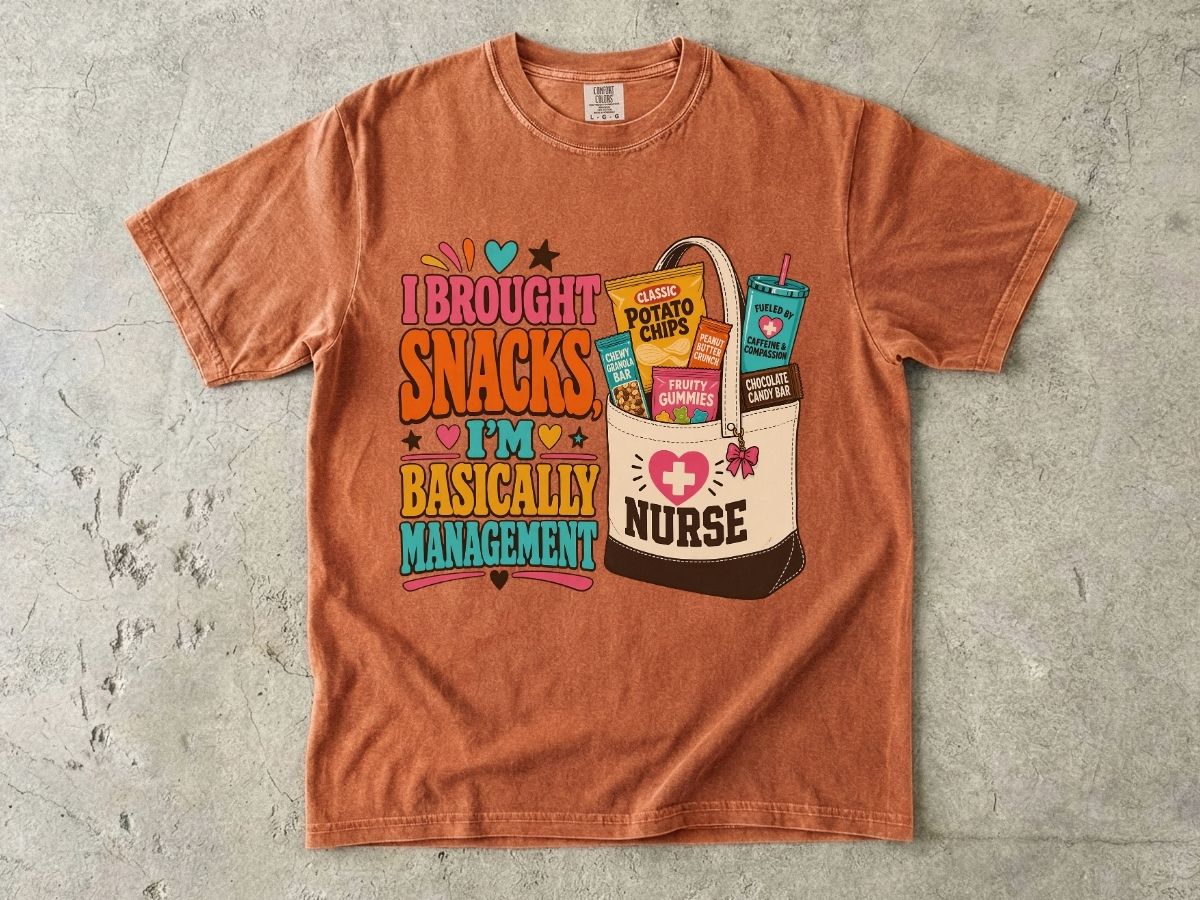 I Brought Snacks Nurse Shirt | Funny RN & Nurse Humor Tee