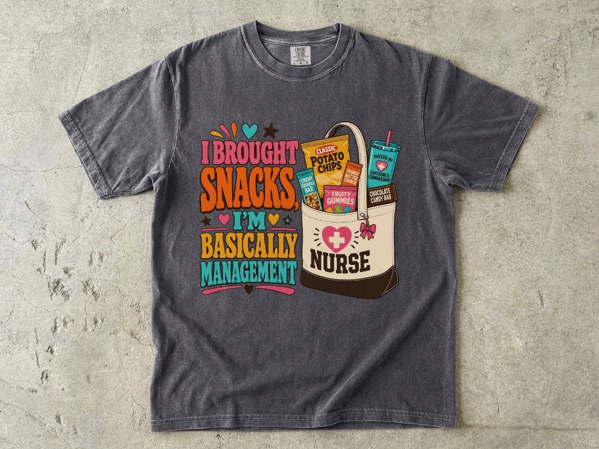 I Brought Snacks Nurse Shirt | Funny RN & Nurse Humor Tee