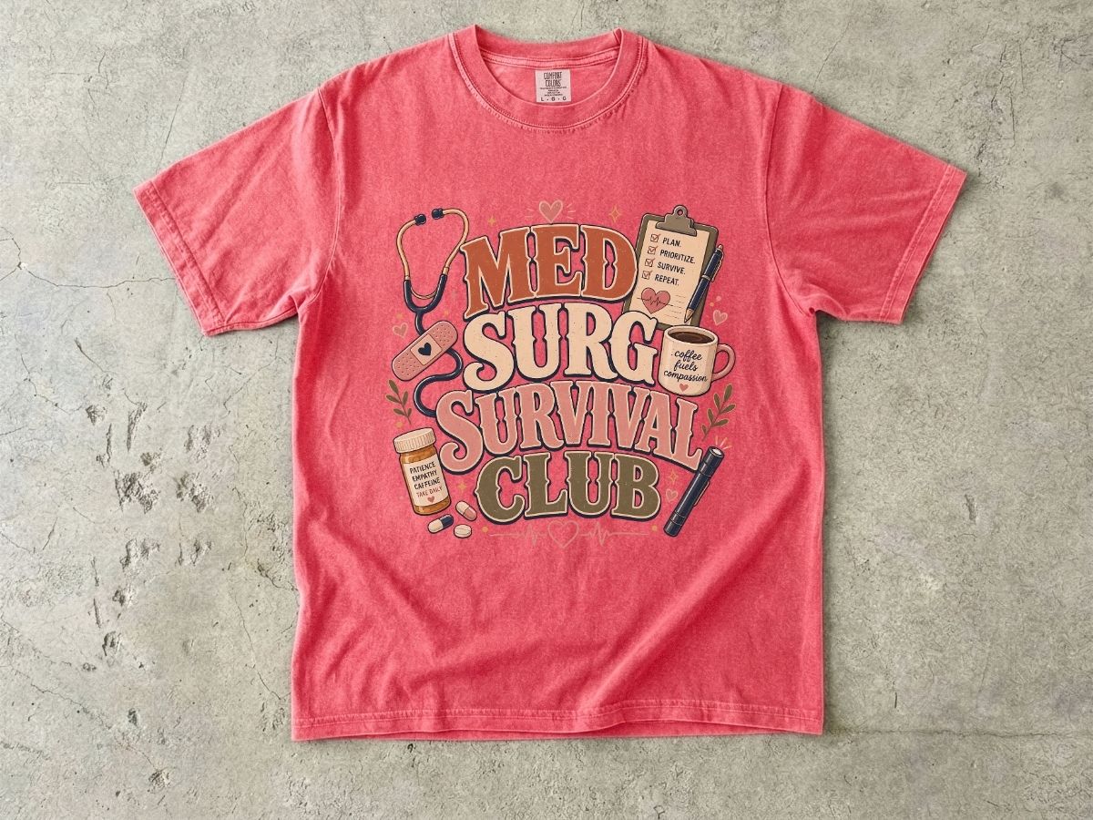 Med Surg Survival Club T-Shirt — Funny Medical Nurse & EMT Gift