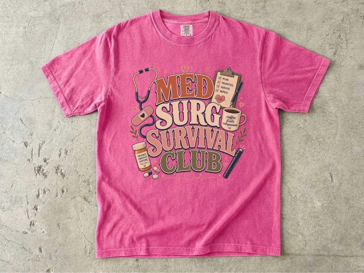 Med Surg Survival Club T-Shirt — Funny Medical Nurse & EMT Gift