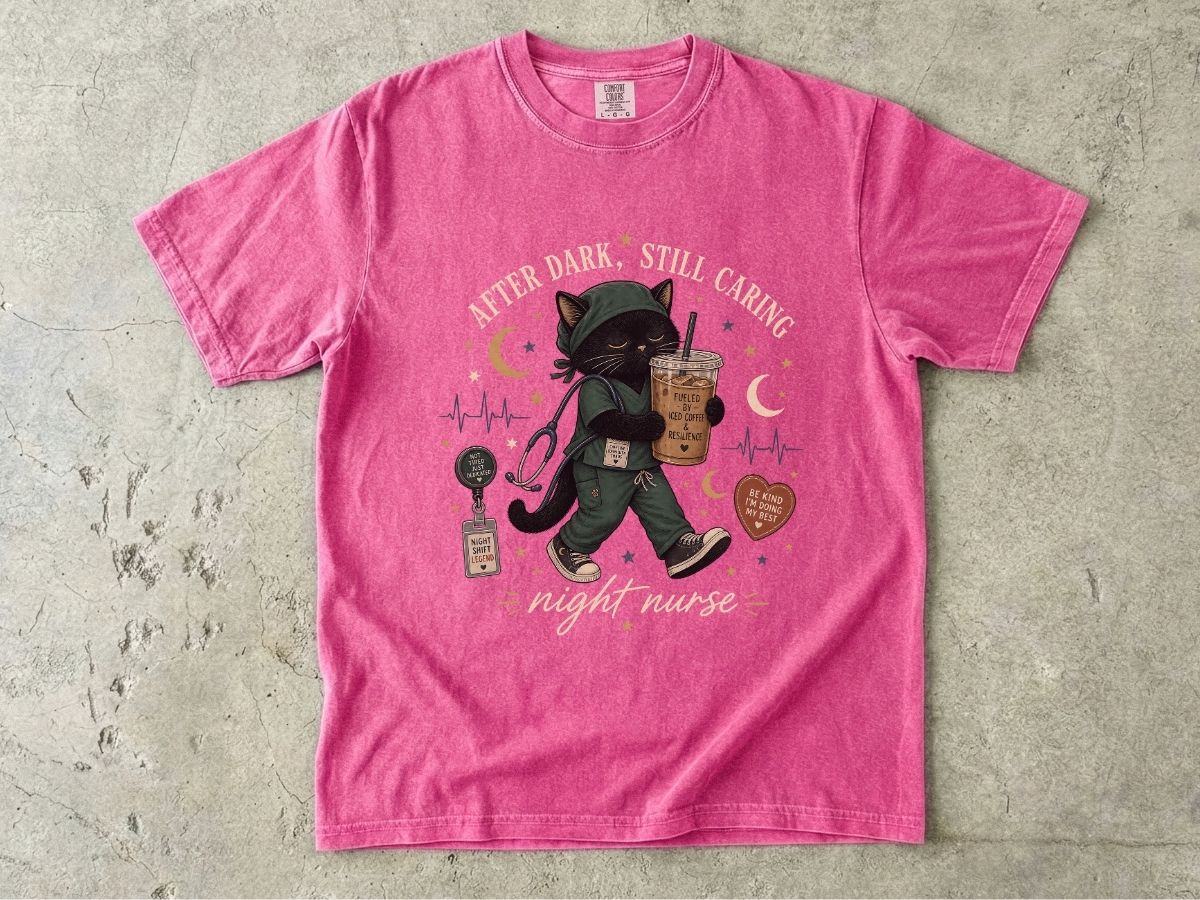 Cat Coffee Walk T-Shirt — 'Live, Love, Sip, Love' Cute Cat Iced Coffee Graphic Tee