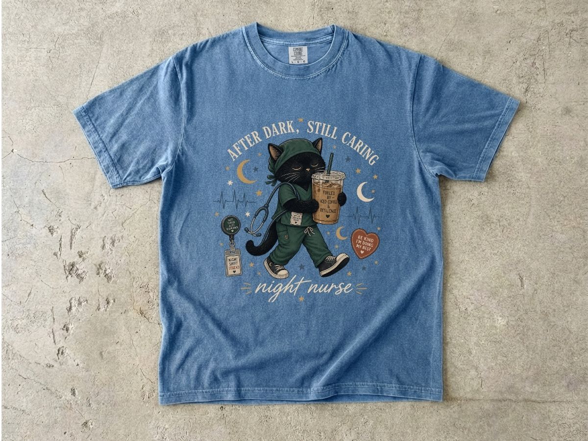 Cat Coffee Walk T-Shirt — 'Live, Love, Sip, Love' Cute Cat Iced Coffee Graphic Tee