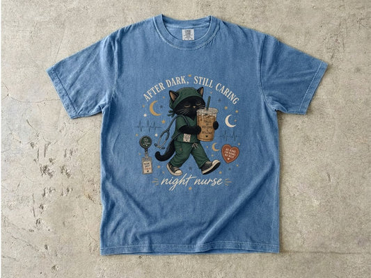 Cat Coffee Walk T-Shirt — 'Live, Love, Sip, Love' Cute Cat Iced Coffee Graphic Tee