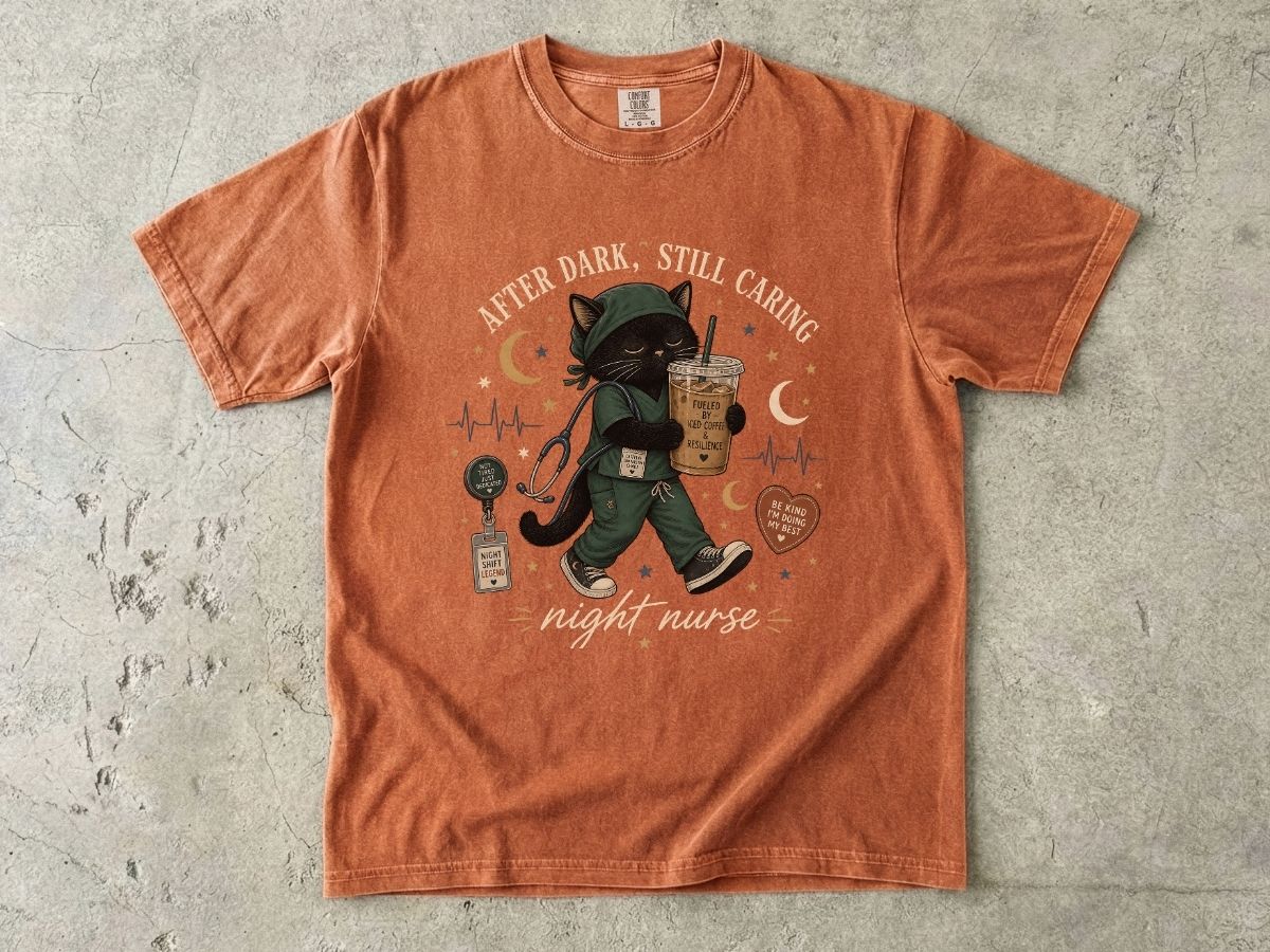 Cat Coffee Walk T-Shirt — 'Live, Love, Sip, Love' Cute Cat Iced Coffee Graphic Tee