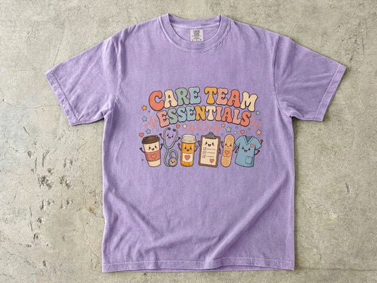 Care Team Essentials T-Shirt — Cute Medical Staff Tee