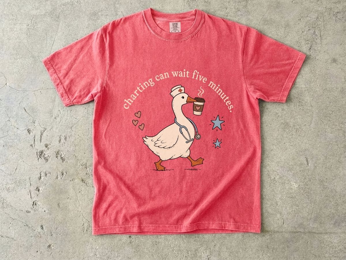 Duck Coffee Tee — Cute Duck Carrying Coffee Graphic T-Shirt