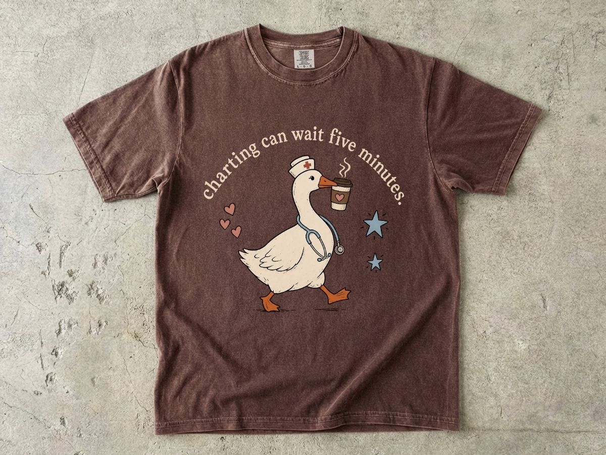 Duck Coffee Tee — Cute Duck Carrying Coffee Graphic T-Shirt