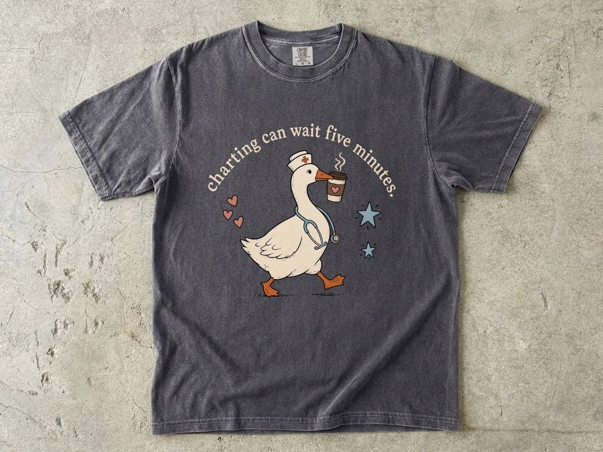 Duck Coffee Tee — Cute Duck Carrying Coffee Graphic T-Shirt