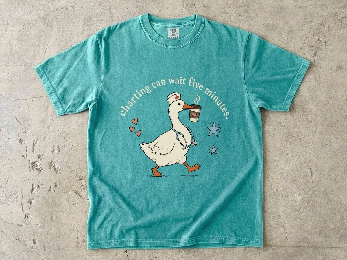 Duck Coffee Tee — Cute Duck Carrying Coffee Graphic T-Shirt