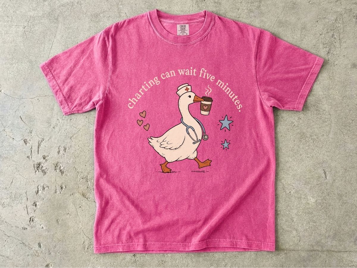 Duck Coffee Tee — Cute Duck Carrying Coffee Graphic T-Shirt