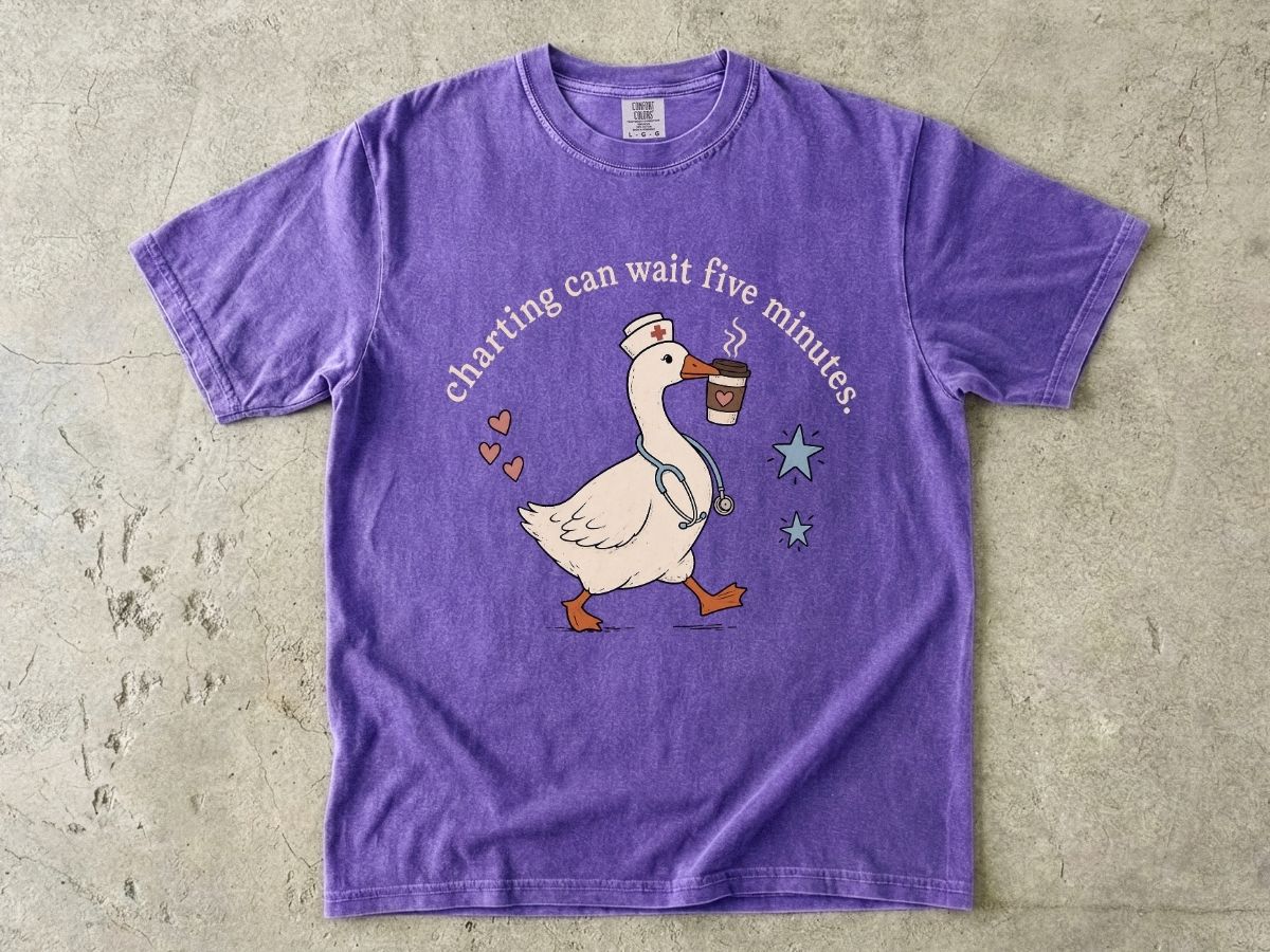 Duck Coffee Tee — Cute Duck Carrying Coffee Graphic T-Shirt
