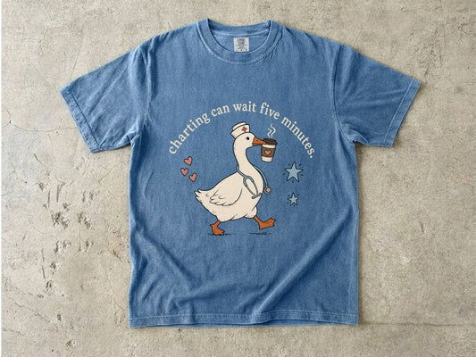 Duck Coffee Tee — Cute Duck Carrying Coffee Graphic T-Shirt